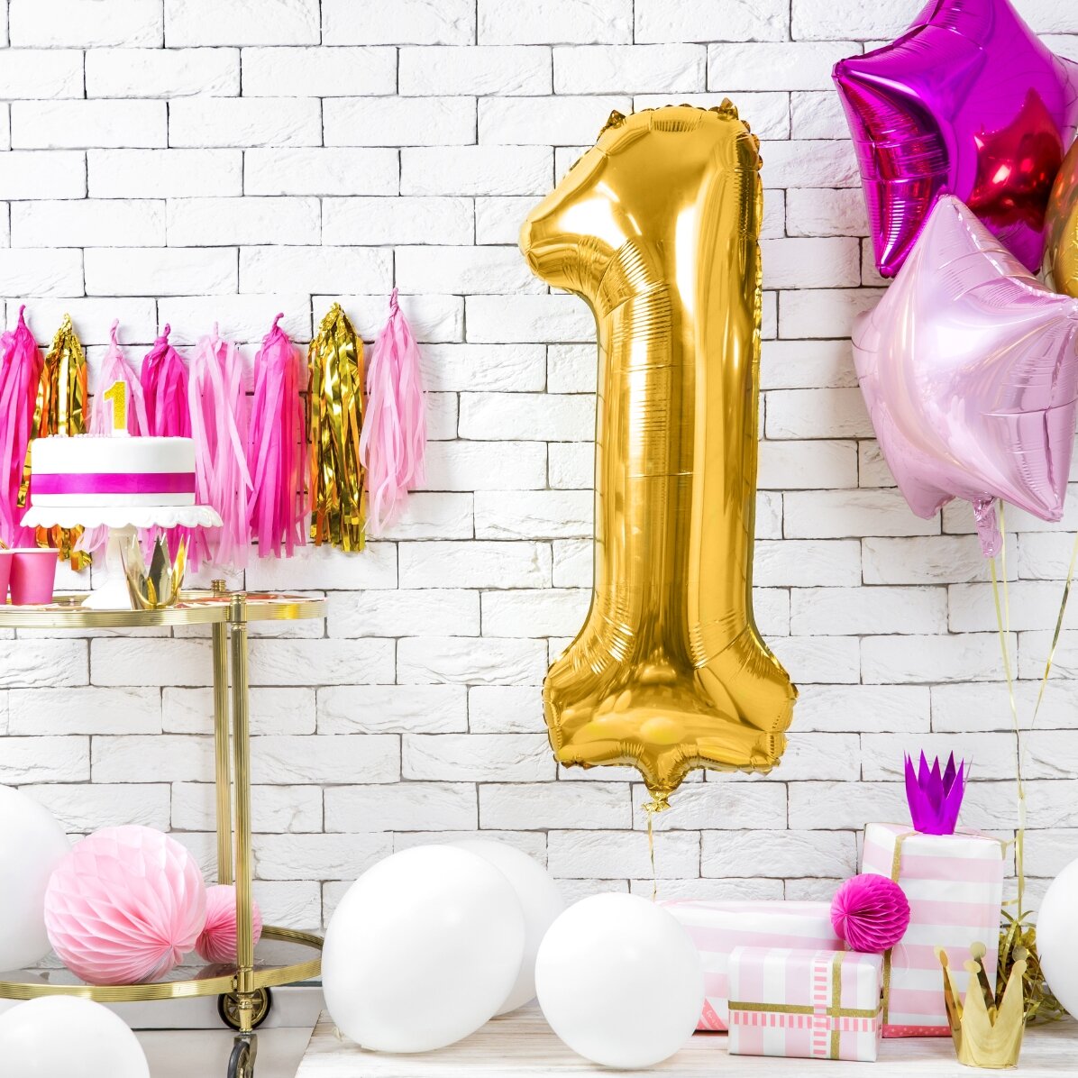 Luftballons – Goldene Zahlen, 86 cm