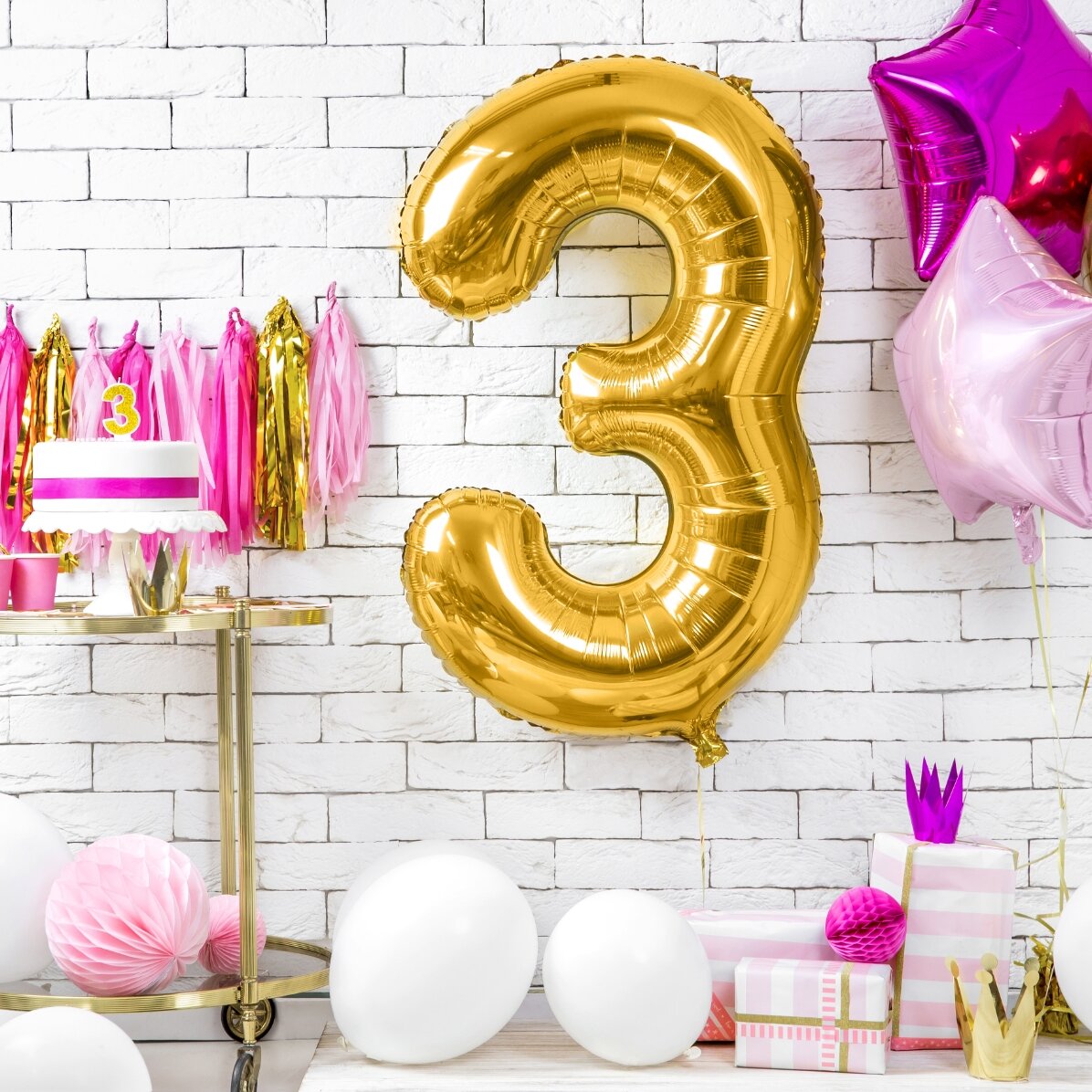 Luftballons – Goldene Zahlen, 86 cm