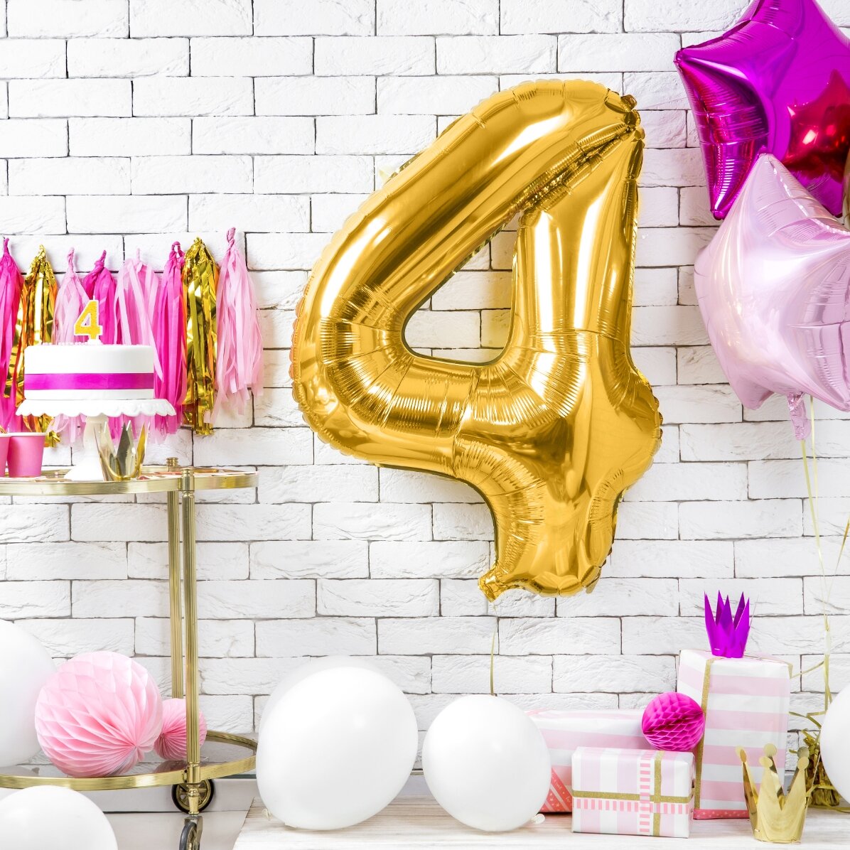 Luftballons – Goldene Zahlen, 86 cm
