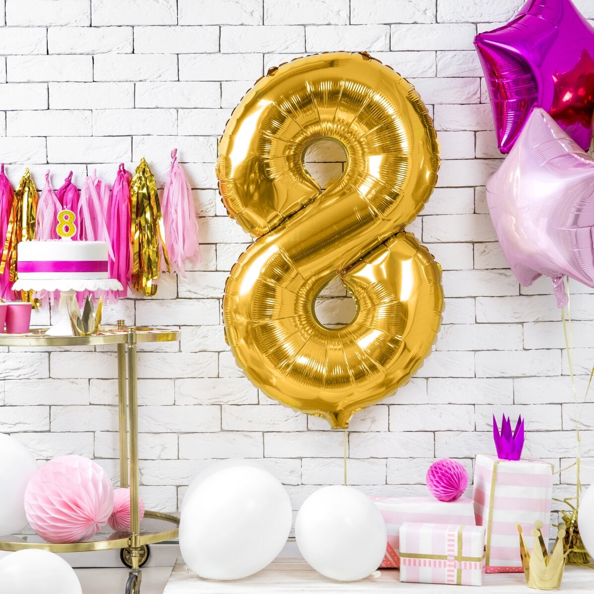 Luftballons – Goldene Zahlen, 86 cm