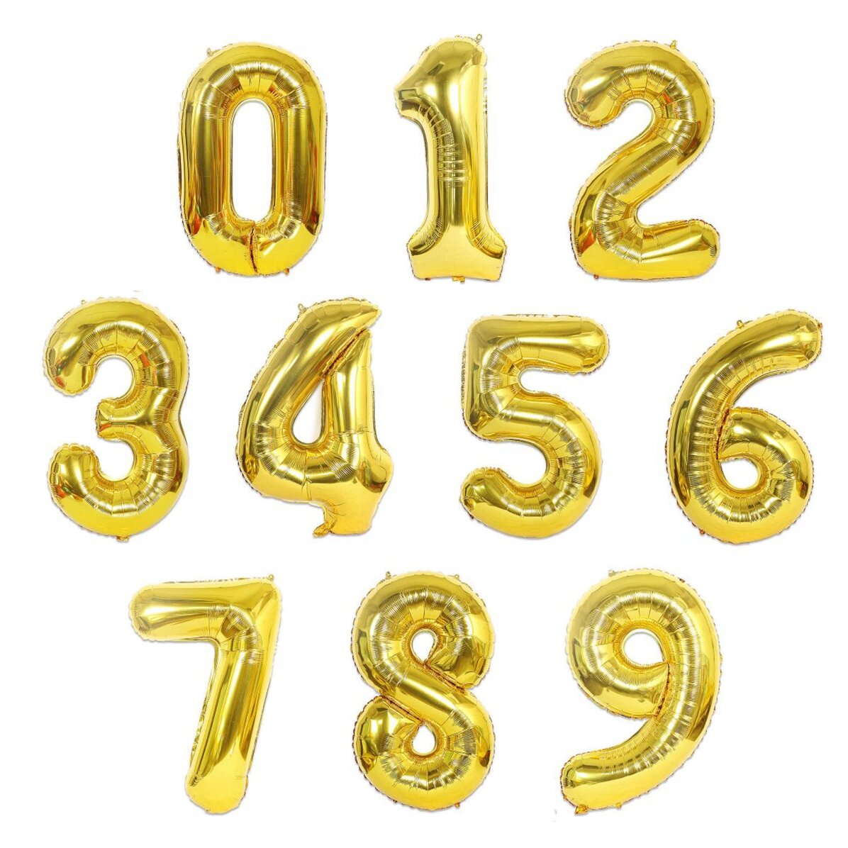 Luftballons – Goldene Zahlen, 35 cm