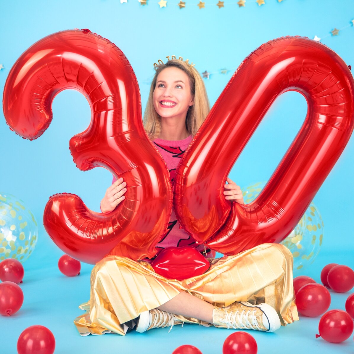 Luftballons – Rote Zahlen, 86 cm