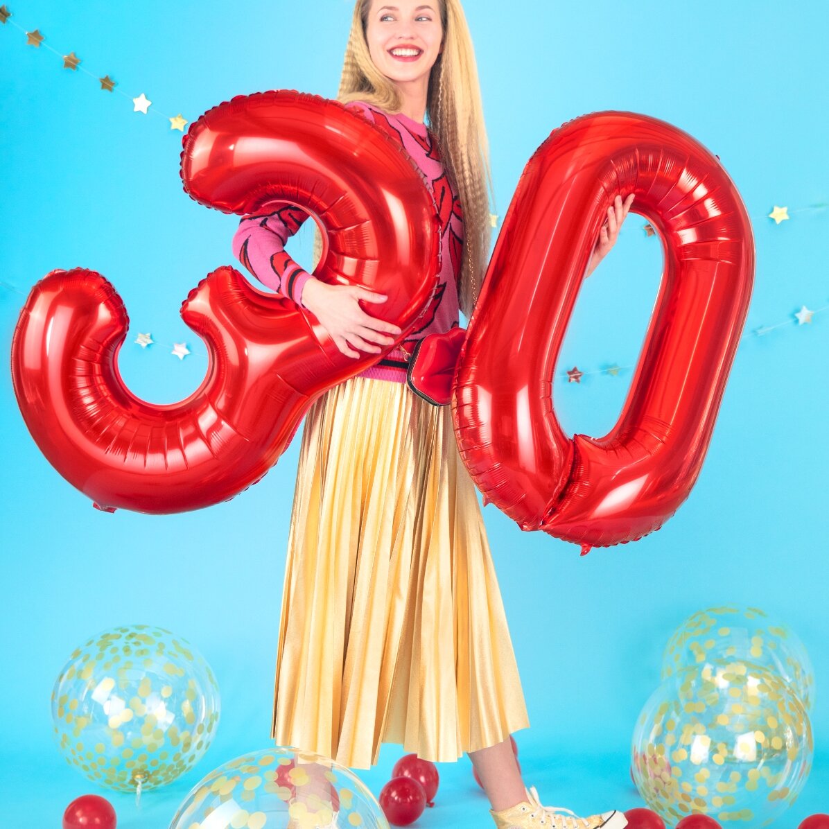 Luftballons – Rote Zahlen, 86 cm