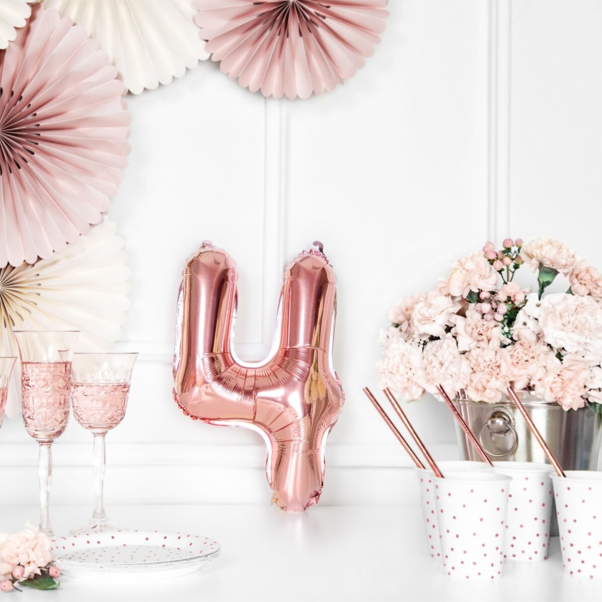 Luftballons – Rosa Zahlen, 35 cm
