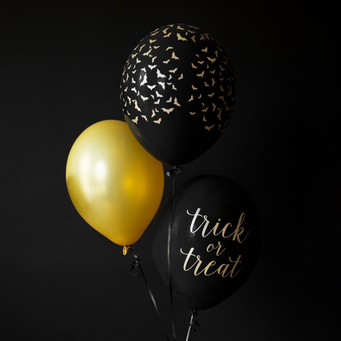 6er-Set Halloween-Luftballons – Fledermäuse