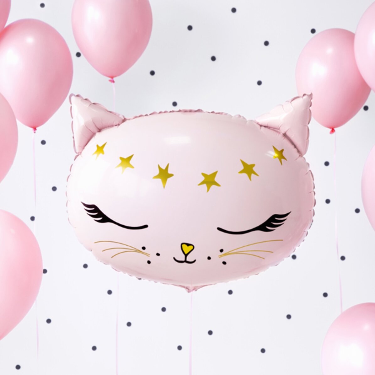 Luftballon – Rosa Katze