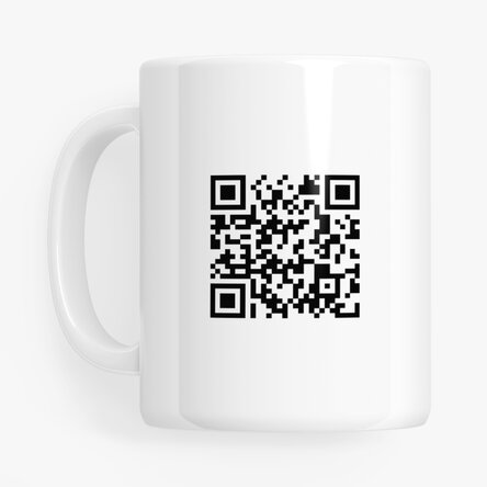Personalisierte Tasse mit QR-Code