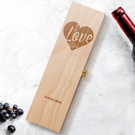 Personalisierte Weinkiste – I Love you