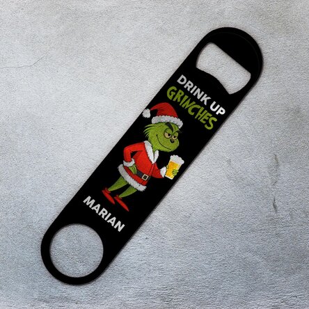 Personalisierter Bieröffner mit Botschaft – Grinch