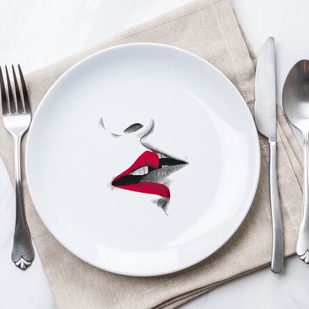 Personalisierter Teller „Lips“