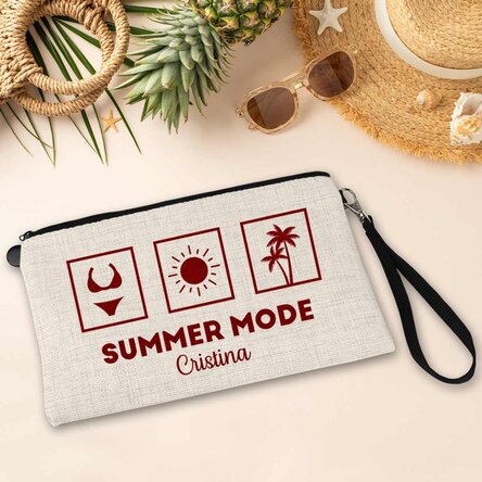 Personalisierte Accessoire-Tasche mit Text – Summer Mode