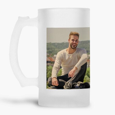 Personalisierter Bierkrug mit einem Foto