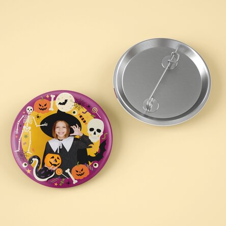 Personalisiertes Button mit Foto – Halloween