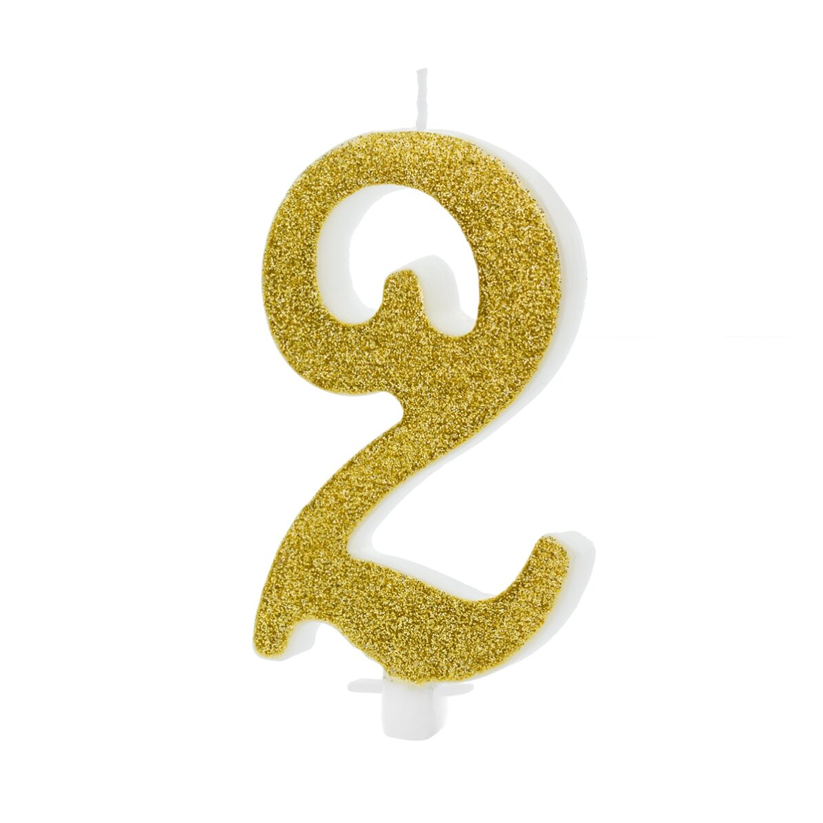 Tortenkerzen – Goldene Ziffern, 10 cm