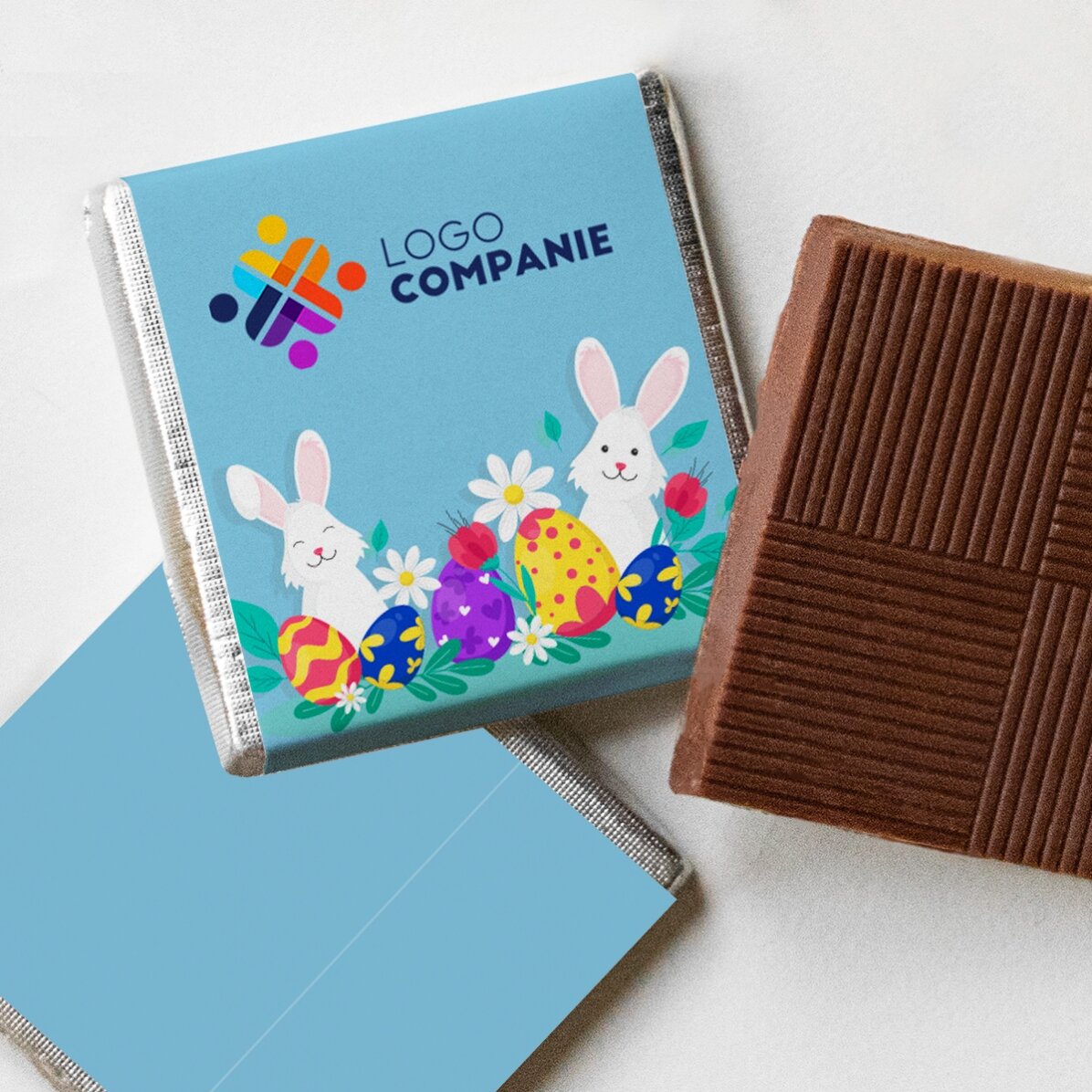 Personalisierte Mini-Schokolade mit Logo – Frohe Ostern