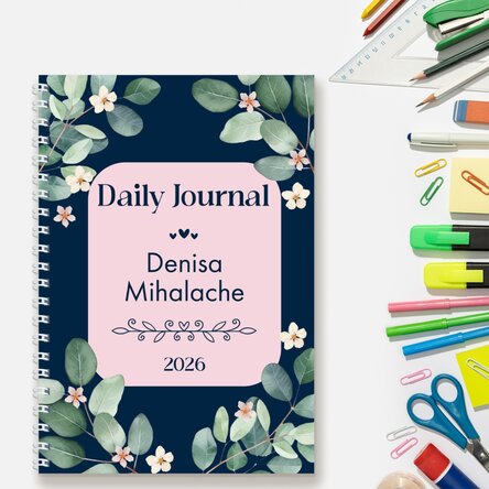 Personalisiertes Notizbuch mit Text – Daily Journal