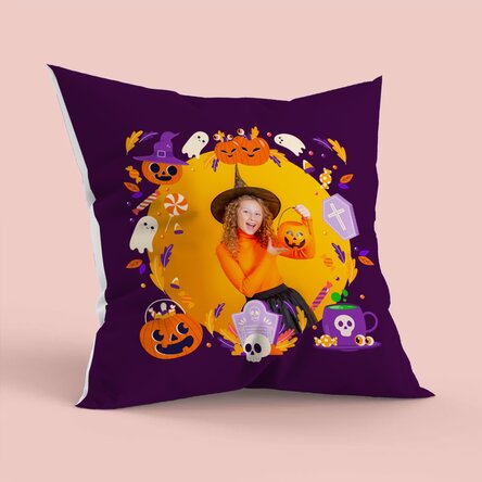 Personalisiertes Kissen mit Foto – Halloween