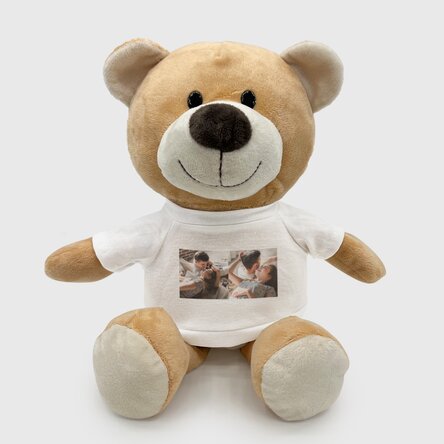 Außerdem ein personalisiertes Teddybärchen mit zwei Fotos