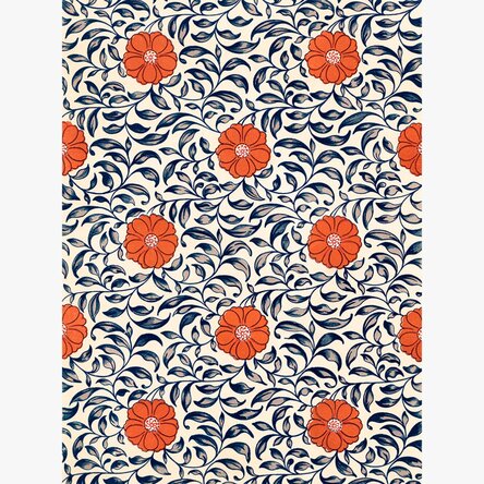 Poster mit roten chinesischen Blumen
