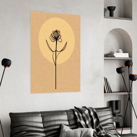Poster „Minimalistische Blume“ (Strichzeichnung)