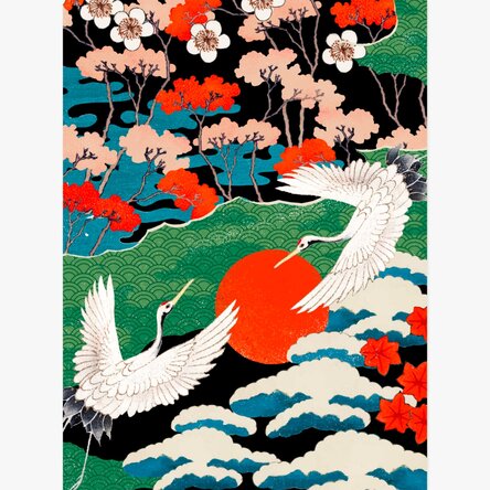 Poster mit japanischer Illustration