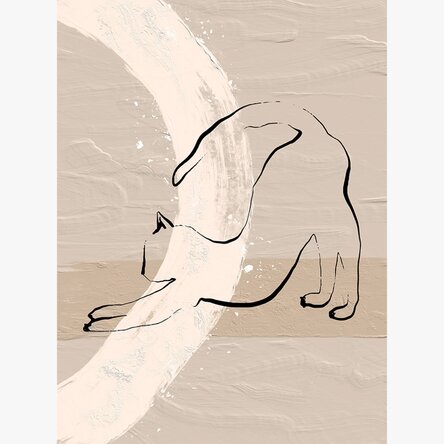 Poster „Minimalistische Katze“ (Strichzeichnung)