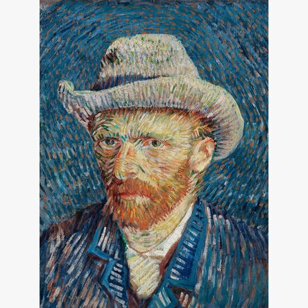 Poster: Vincent van Gogh, Selbstporträt mit grauem Filzhut, 1887
