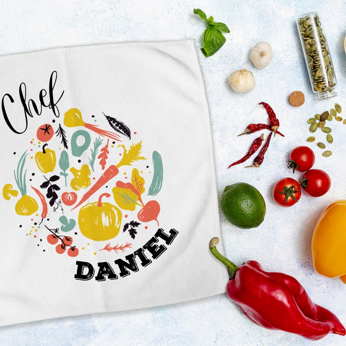 Personalisiertes Handtuch mit Aufdruck – Chef