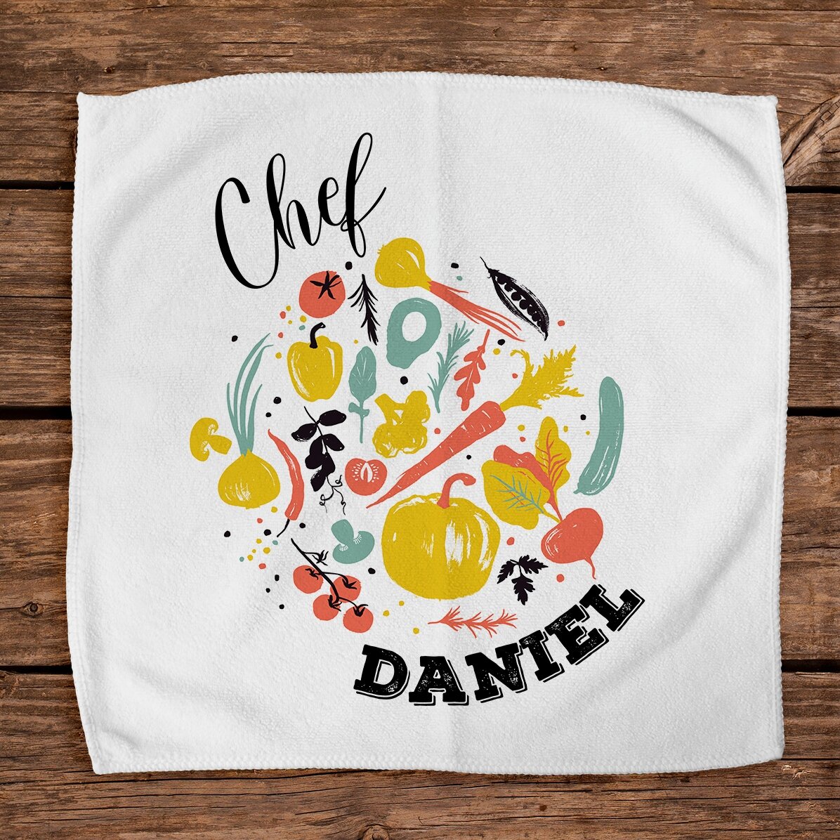 Personalisiertes Handtuch mit Aufdruck – Chef