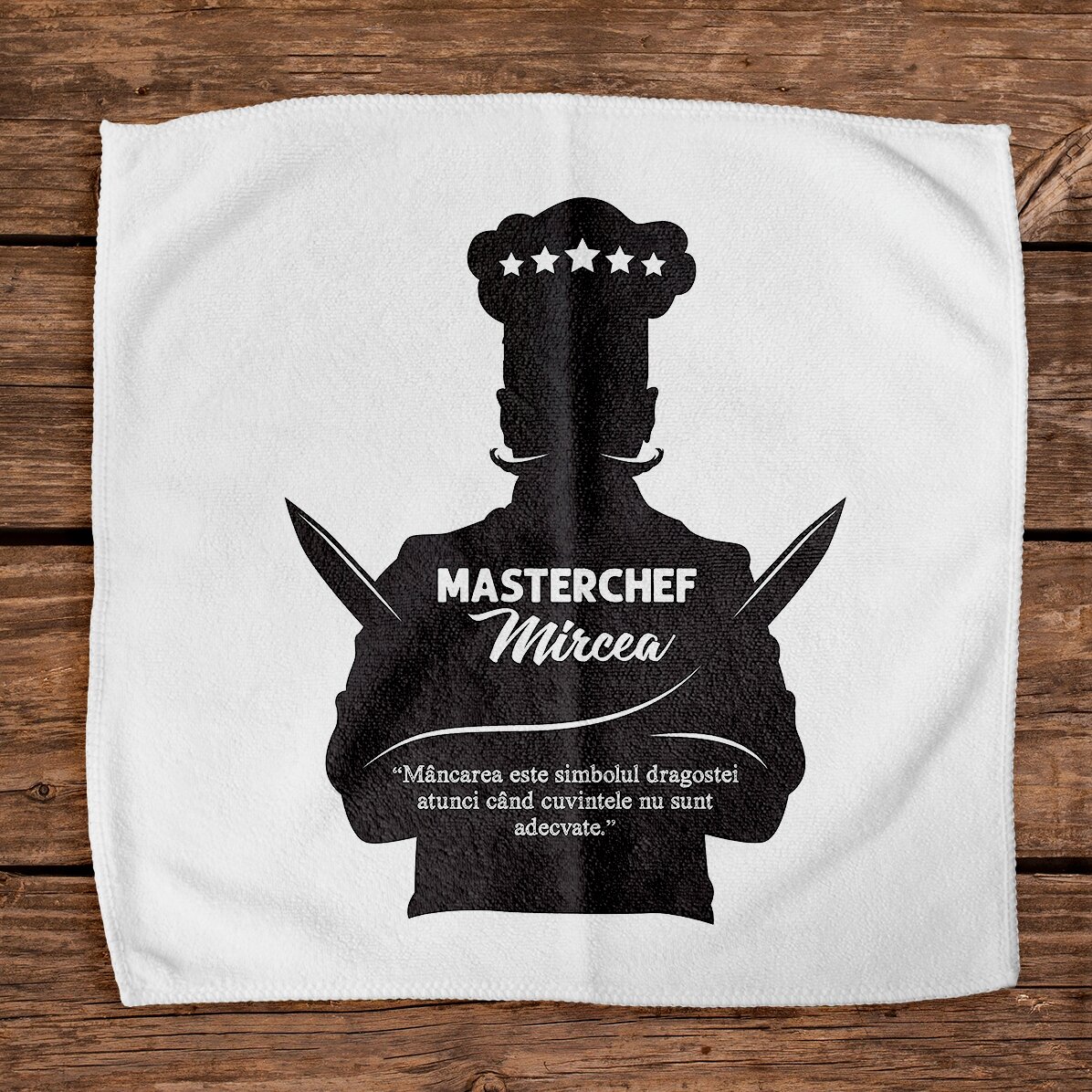 Personalisiertes Handtuch mit Aufdruck – Masterchef