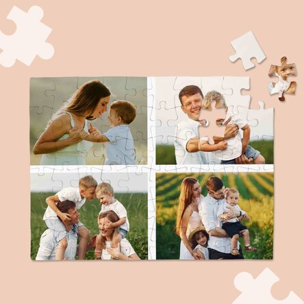 Individuell gestaltetes Puzzle mit 4 Fotos