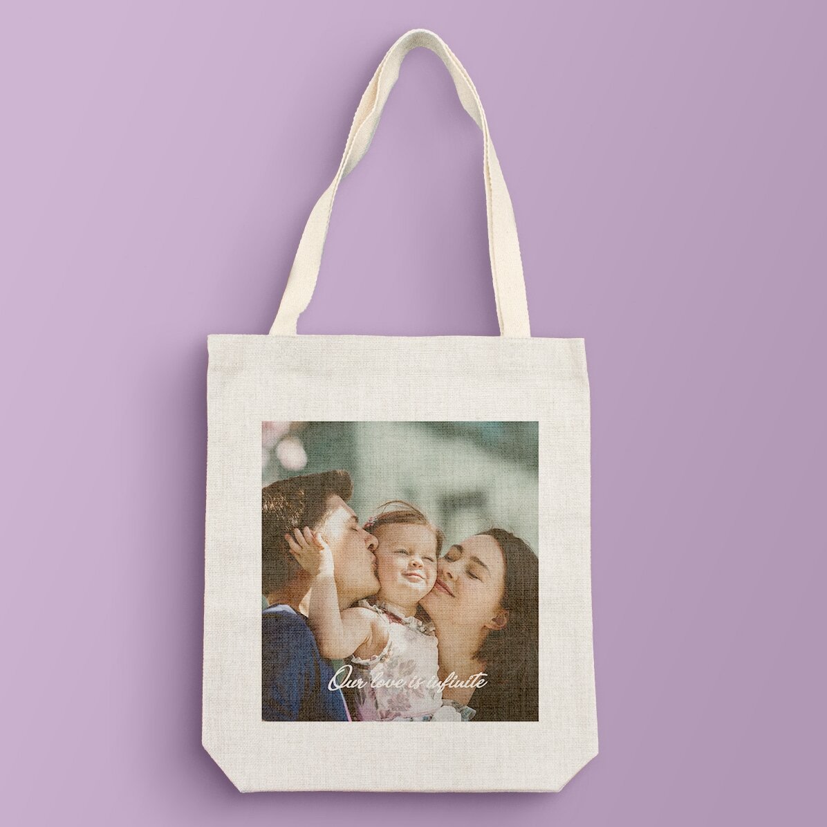 Personalisierte Tasche mit Foto und Text – No bad days