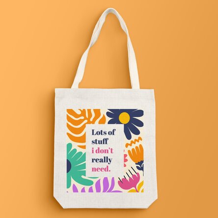 Personalisierte Tragetasche mit Aufdruck – Flowers