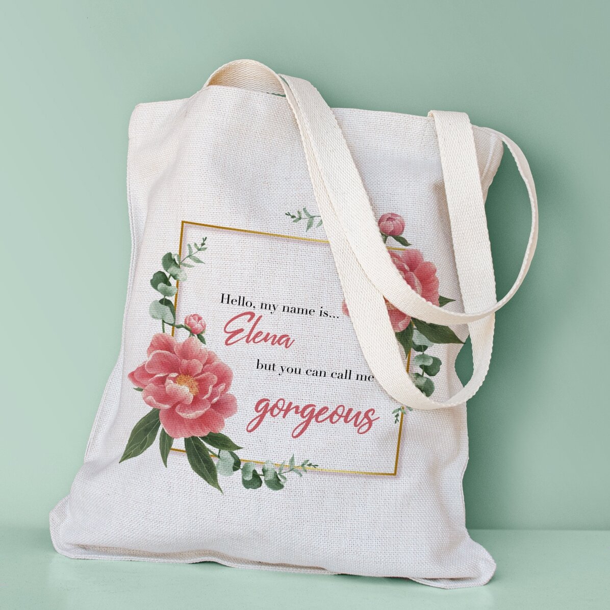 Personalisierte Tasche mit Text – Gorgeous