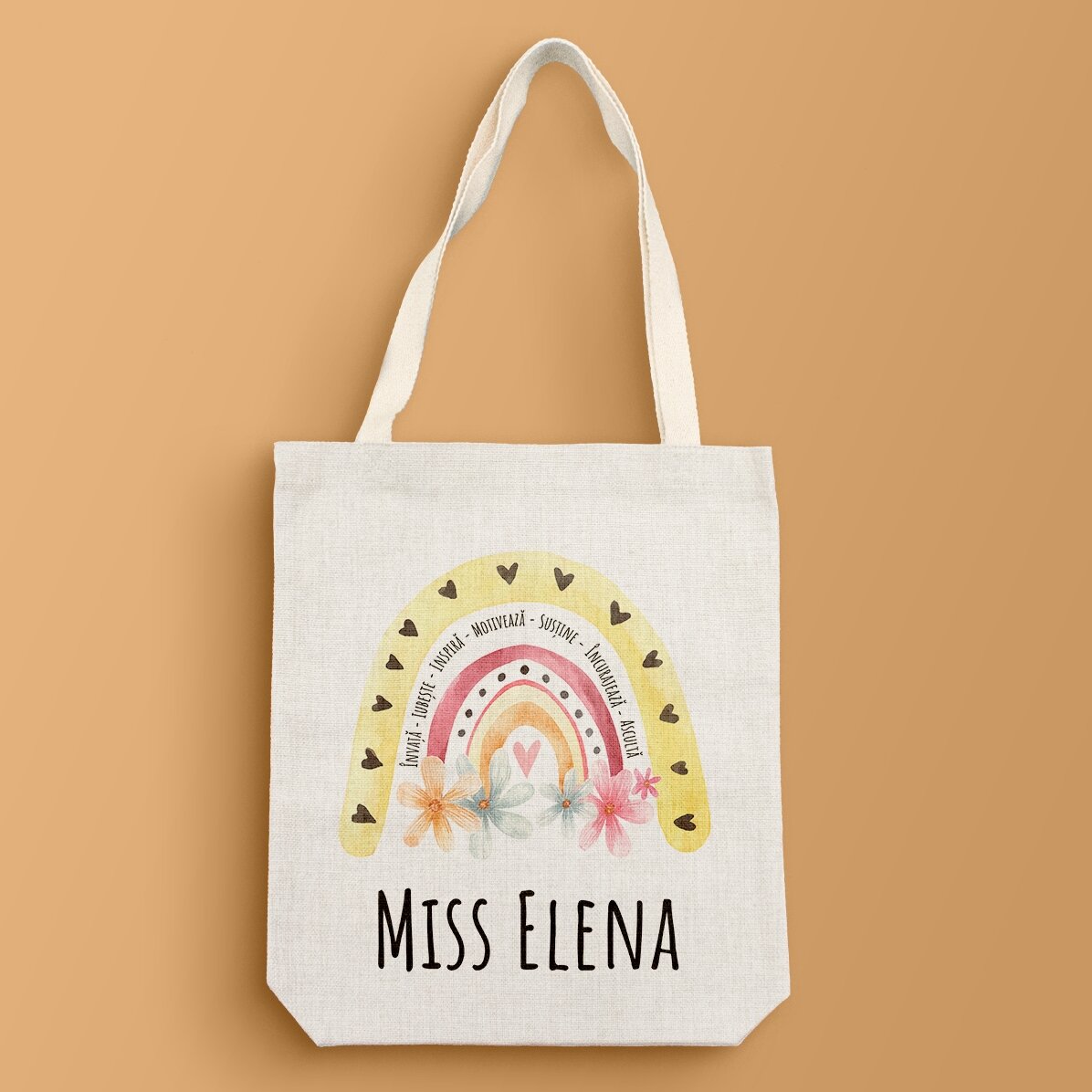 Personalisierte Tasche mit Namen für Lehrerinnen