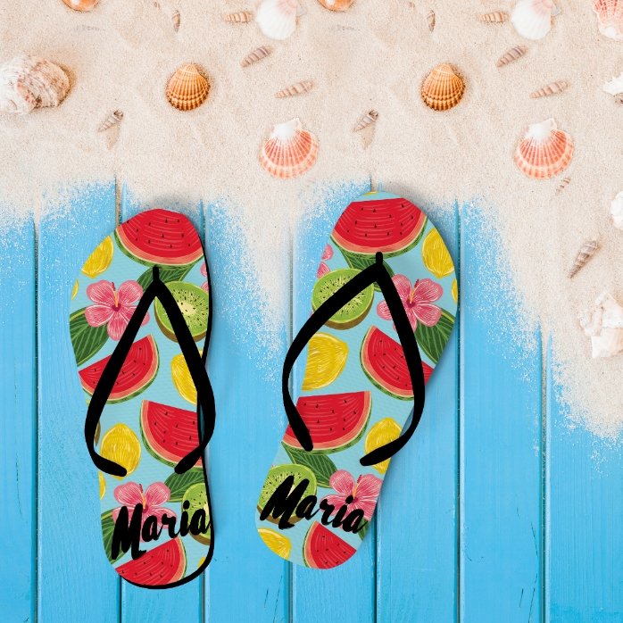 Personalisierte Flip-Flops für Kinder mit Aufdruck – Watermelon