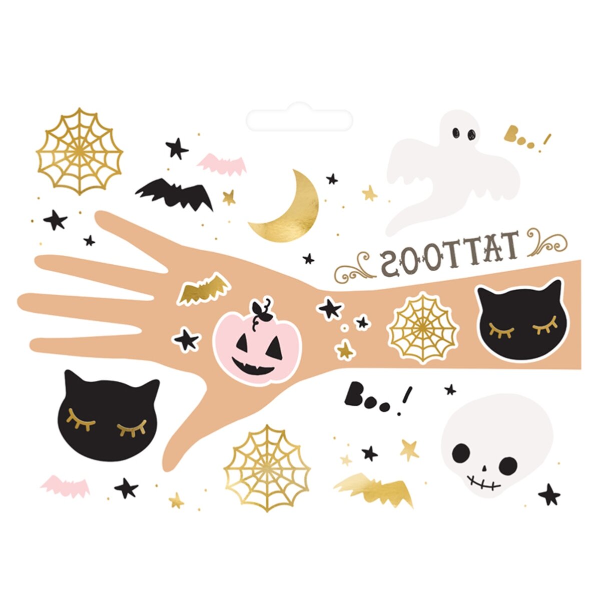 Temporäre Halloween-Tattoos