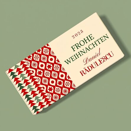 Personalisierte Schokolade mit Namen und Botschaft – Classic Christmas