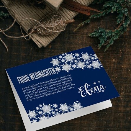 Personalisierte Grußkarte – Blue Christmas