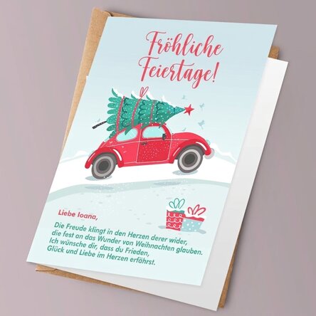 Personalisierte Grußkarte – Weihnachtsvorbereitungen
