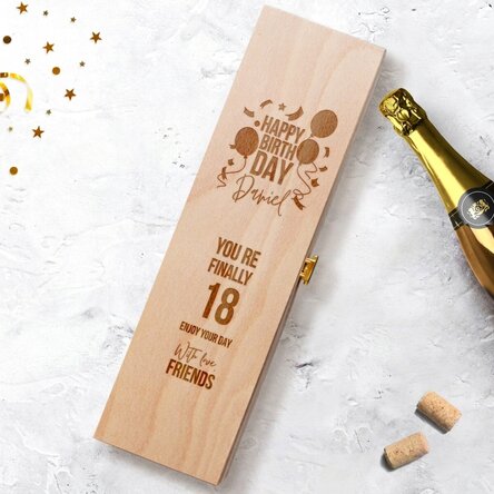 Personalisierte Sektverpackung – Modell „Geburtstag“