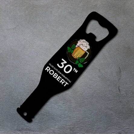 Personalisierter Bieröffner – Geburtstag