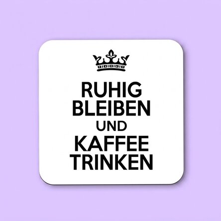 Personalisierter Gläserhalter mit Text – Keep Calm White