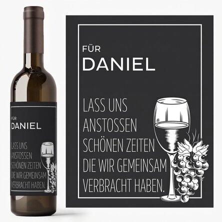 Wein mit persönlicher Botschaft – Auf Wiedersehen