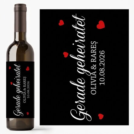 Wein mit persönlicher Botschaft – Just Married