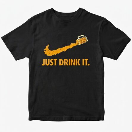 Personalisiertes T-Shirt mit Aufdruck – „Just drink it“