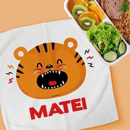 Personalisiertes Handtuch mit Aufdruck für Kinder – Tiger