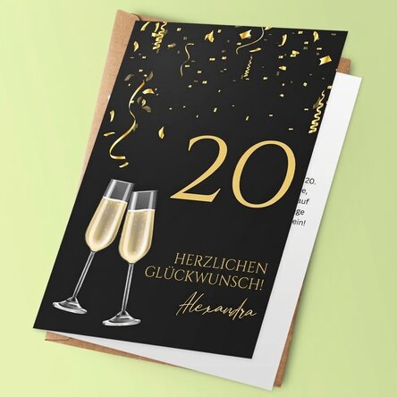 Personalisierte Geburtstagskarte mit Text – Herzlichen Glückwunsch zum Geburtstag!
