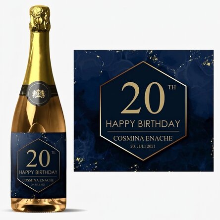 Personalisierter Sekt mit Aufdruck – Cheers to your birthday