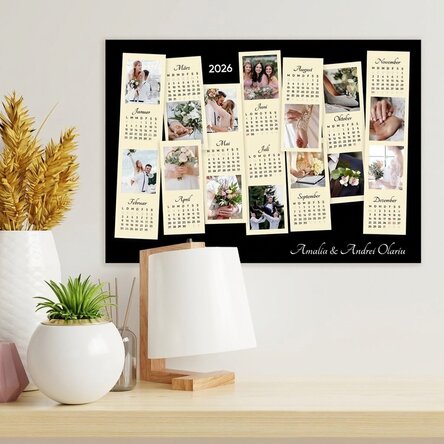 Individuell gestaltetes Kalenderposter mit Fotos und Text – Memories